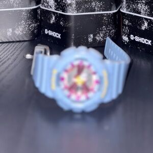 G-Shock Vibrant Blue Watch with Black and White Packaging